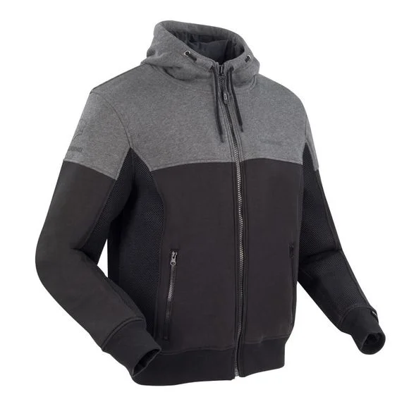 Sweat moto Bering HOODIZ VENTED – Noir / Gris Ref : BR1531