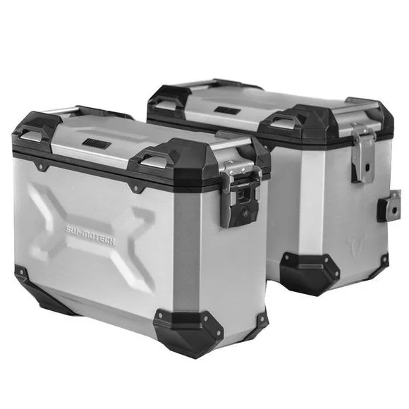 Valise SW-MOTECH KIT COMPLET TRAX ADVENTURE GRIS ANODISE 45/37 L – Gris Ref : KFT.07.897.70000/S