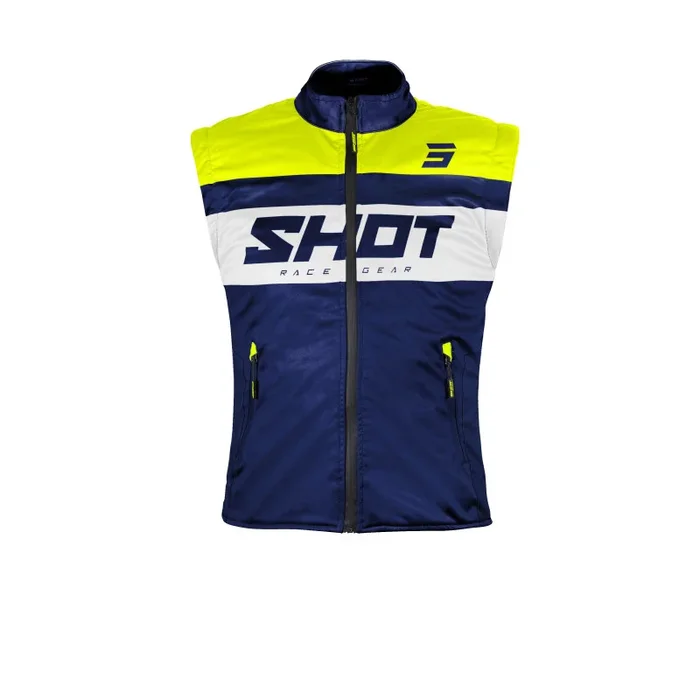 Veste Enduro SHOT BODYWARMER LITE NAVY Jaune Fluo