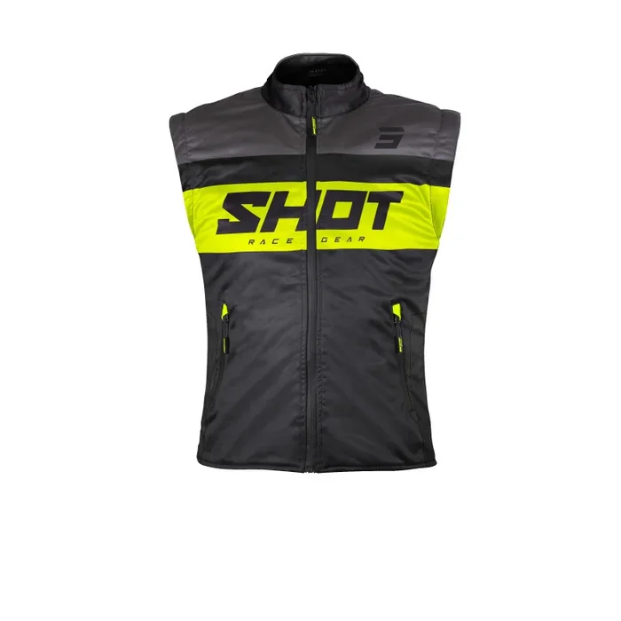Veste Enduro SHOT BODYWARMER LITE Noir Jaune Fluo