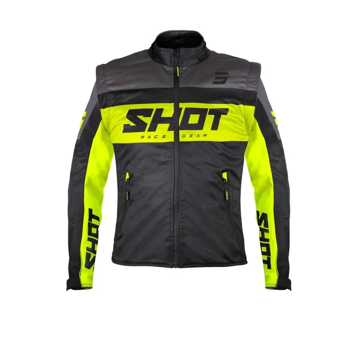Veste Enduro SHOT SOFTSHELL LITE Noir Jaune Fluo